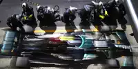 Boxenstopp bei Mercedes mit Valtteri Bottas im Formel-1-Auto
