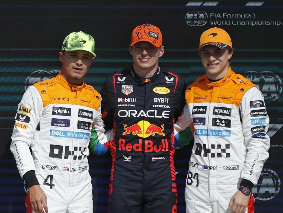 Lando Norris, Max Verstappen, Oscar Piastri