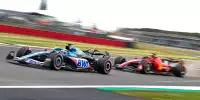 Esteban Ocon (Alpine A523) vor Charles Leclerc (Ferrari SF-23) beim Formel-1-Qualifying in Silverstone 2023