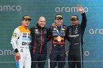 Lando Norris (McLaren), Max Verstappen (Red Bull) und Lewis Hamilton (Mercedes) 