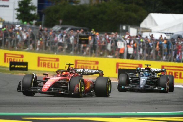 Charles Leclerc George Russell Ferrari Ferrari F1 ~Charles Leclerc (Ferrari) und George Russell (Mercedes) ~ 