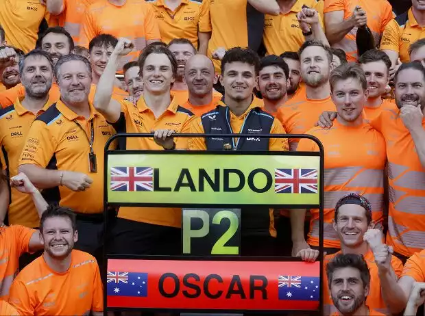 Zak Brown, Oscar Piastri, Lando Norris Titel-Bild zur News: Zak Brown, Oscar Piastri, Lando Norris