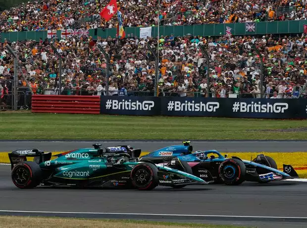 Titel-Bild zur News: Pierre Gasly (Alpine A523) und Lance Stroll (Aston Martin AMR23) beim Formel-1-Rennen in Silverstone 2023