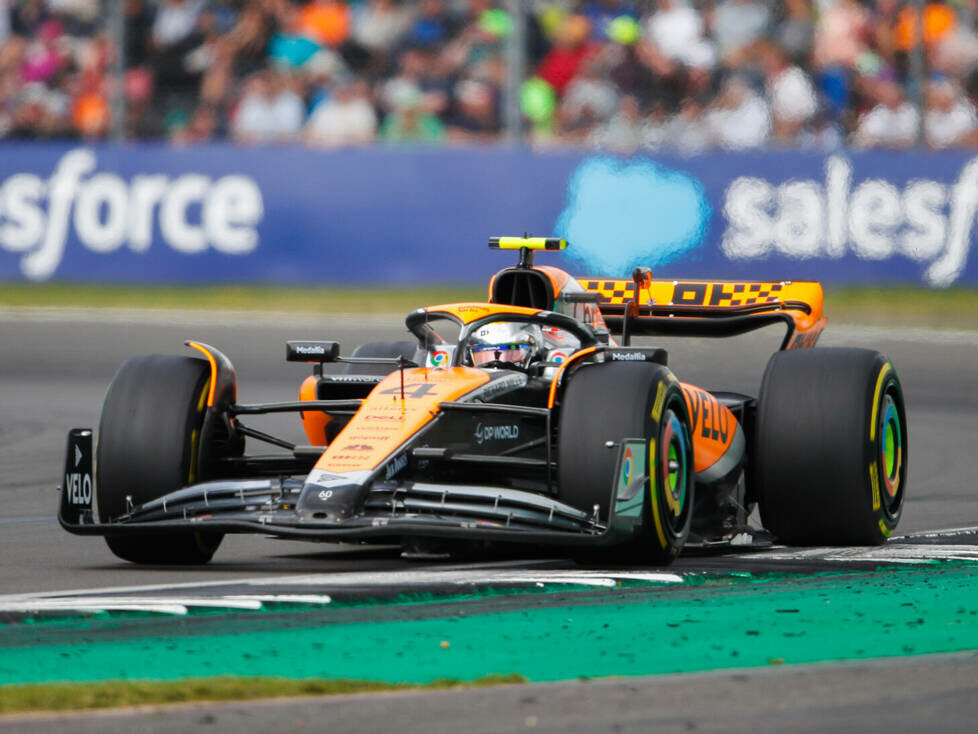 Lando Norris (McLaren MCL60) beim Formel-1-Rennen in Silverstone 2023