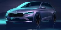Teaser zum Facelifting des Skoda Scala 2024