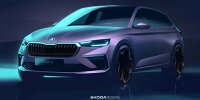 Teaser zum Facelifting des Skoda Scala 2024