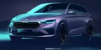 Teaser zum Facelifting des Skoda Scala 2024