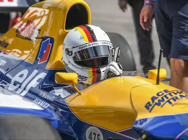 Sebastian Vettel im Williams FW14B von Nigel Mansell Titel-Bild zur News: Sebastian Vettel im Williams FW14B von Nigel Mansell