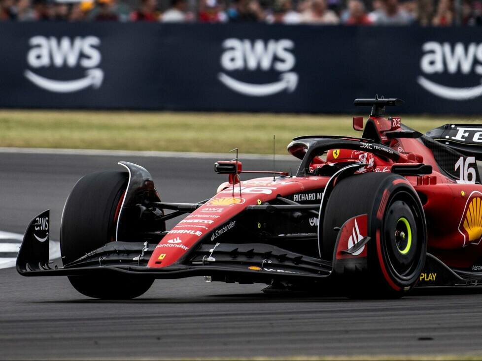 Charles Leclerc im Ferrari SF-23 beim Formel-1-Rennen in Silverstone 2023