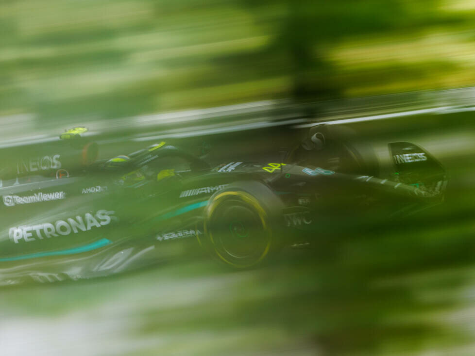 Lewis Hamilton (Mercedes W14) beim Formel-1-Training in Budapest 2023