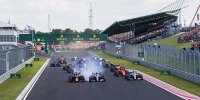 Startphase beim Formel-1-Rennen auf dem Hungaroring bei Budapest