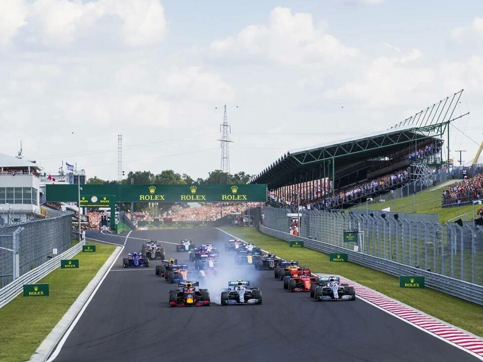 Startphase beim Formel-1-Rennen auf dem Hungaroring bei Budapest