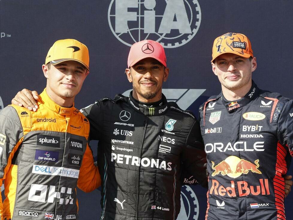 Lando Norris, Lewis Hamilton, Max Verstappen