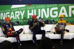 Max Verstappen (Red Bull), Lewis Hamilton (Mercedes) und Lando Norris (McLaren) 