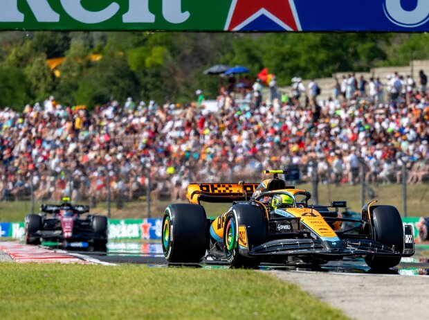 Titel-Bild zur News: Lando Norris (McLaren MCL60) beim Formel-1-Qualifying in Ungarn 2023
