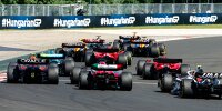 Die Startphase beim Ungarn-Grand-Prix der Formel 1 2023