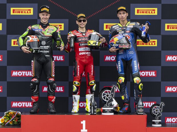 Alvaro Bautista; Jonathan Rea; Toprak Razgatlioglu Alvaro Bautista; Jonathan Rea; Toprak Razgatlioglu