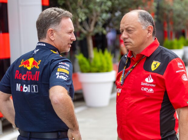 Titel-Bild zur News: Red-Bull-Teamchef Christian Horner und Ferrari-Teamchef Frederic Vasseur
