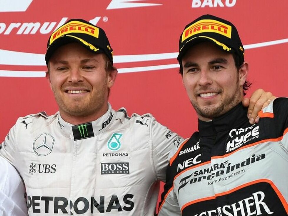 Sebastian Vettel, Nico Rosberg, Sergio Perez