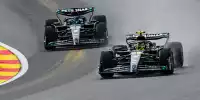 Lewis Hamilton vor seinem Mercedes-Teamkollegen George Russell beim Formel-1-Qualifying 2023 in Spa