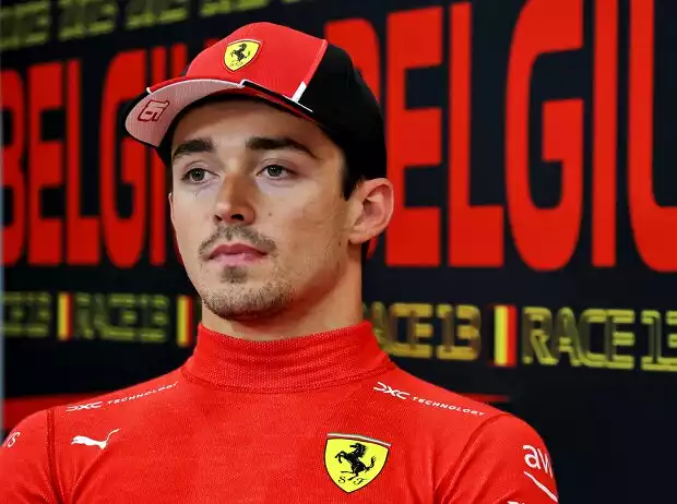 Titel-Bild zur News: Charles Leclerc (Ferrari) nach dem Qualifying zum Formel-1-Rennen in Belgien 2023