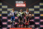 Toprak Razgatlioglu, Jonathan Rea und Danilo Petrucci