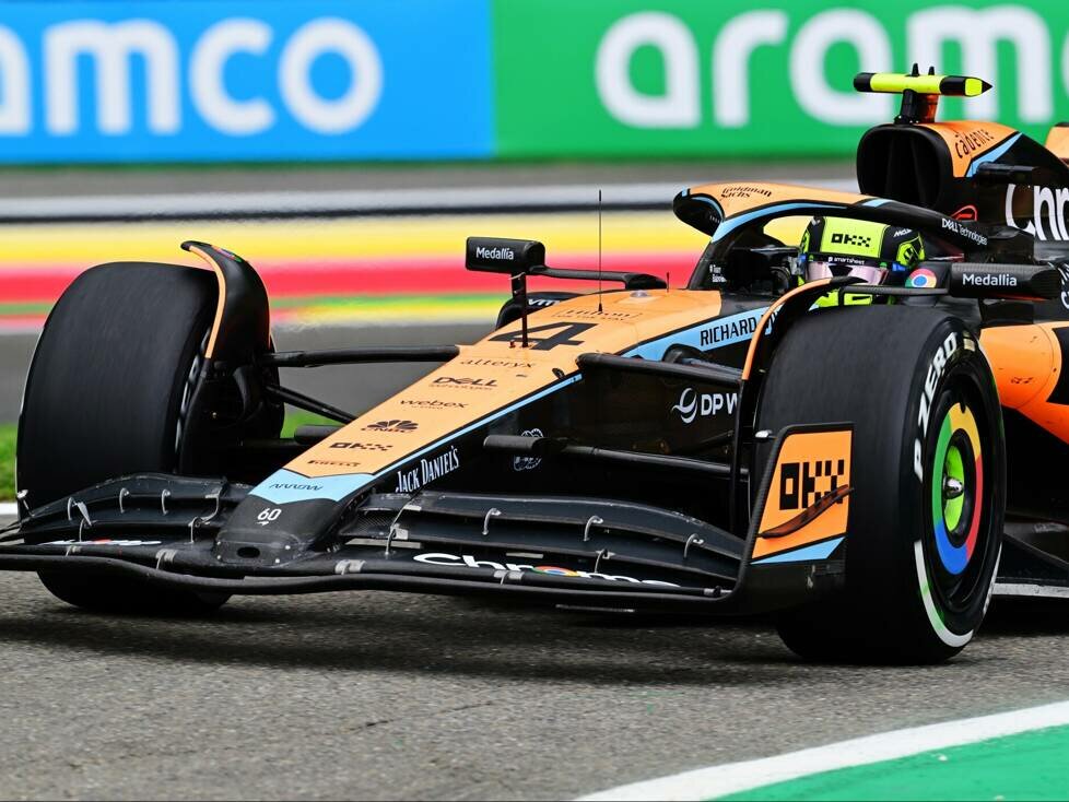 Lando Norris im McLaren MCL60 beim Formel-1-Rennen in Spa 2023