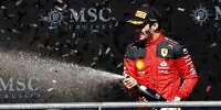 Charles Leclerc (Ferrari) feiert beim Formel-1-Rennen von Belgien 2023