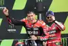 Bild zum Inhalt: Beinahe-Highsider: Espargaro und Bagnaia über ihr Silverstone-Duell