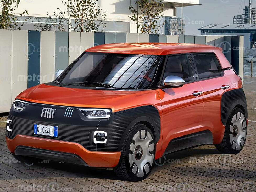 Fiat Panda (2024) als Rendering von Motor1.com