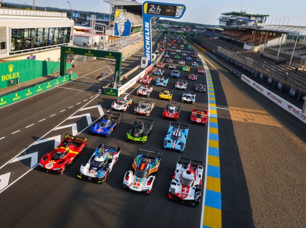 Gruppenfoto: Alle Autos für die 24h Le Mans 2023