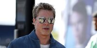 Schauspieler Brad Pitt im Formel-1-Fahrerlager in Silverstone 2023