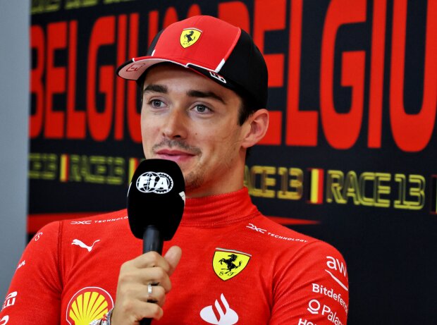 Titel-Bild zur News: Charles Leclerc (Ferrari) nach dem Formel-1-Rennen in Belgien 2023