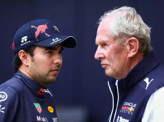 Sergio Perez, Helmut Marko Titel-Bild zur News: Sergio Perez, Helmut Marko