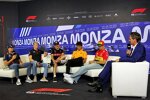 Sergio Perez (Red Bull), Nico Hülkenberg (Haas), Valtteri Bottas (Alfa Romeo), Lando Norris (McLaren) und Charles Leclerc (Ferrari) 