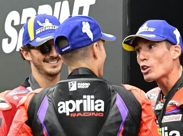 Titel-Bild zur News: 1. Aleix Espargaro, 2. Francesco Bagnaia, 3. Maverick Vinales