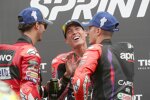 Francesco Bagnaia (Ducati), Aleix Espargaro (Aprilia) und Maverick Vinales (Aprilia) 