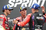 Francesco Bagnaia (Ducati), Aleix Espargaro (Aprilia) und Maverick Vinales (Aprilia) 