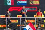 Max Verstappen (Red Bull), Sergio Perez (Red Bull) und Carlos Sainz (Ferrari) 