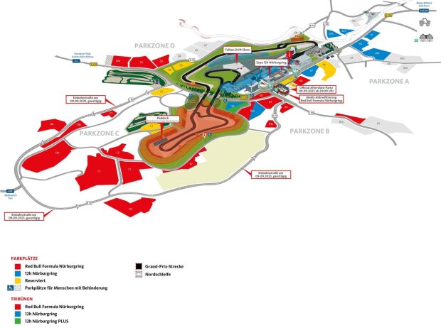 Lageplan Red Bull Formula Nürburgring 2023