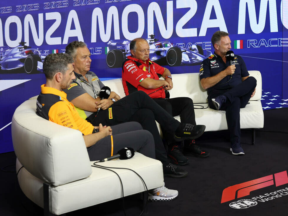 Andrea Stella, Mario Isola, Frederic Vasseur und Christian Horner