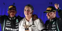Lewis Hamilton und Valtteri Bottas feiern 2021 auf dem Formel-1-Podium