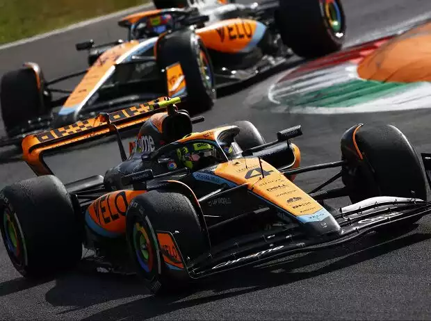 Lando Norris und Oscar Piastri beim Formel-1-Rennen 2023 in Monza Titel-Bild zur News: Lando Norris und Oscar Piastri beim Formel-1-Rennen 2023 in Monza