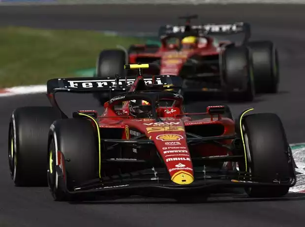 Titel-Bild zur News: Carlos Sainz und Charles Leclerc beim Formel-1-Rennen in Monza 2023