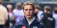 Formel-1-Fahrer Liam Lawson im Fahrerlager 2023