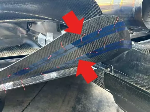 Aerodynamik-Fäden am Beam-Wing des Alpine A523 beim Formel-1-Rennen in Monza 2023 Titel-Bild zur News: Aerodynamik-Fäden am Beam-Wing des Alpine A523 beim Formel-1-Rennen in Monza 2023