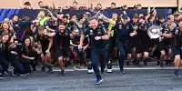 Siegerparty von Red Bull nach dem Spanien-Grand-Prix der Formel 1 2023