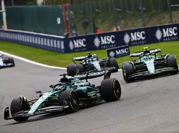 Lance Stroll, Fernando Alonso, George Russell Titel-Bild zur News: Lance Stroll, Fernando Alonso, George Russell