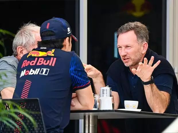 Titel-Bild zur News: Sergio Perez, Christian Horner