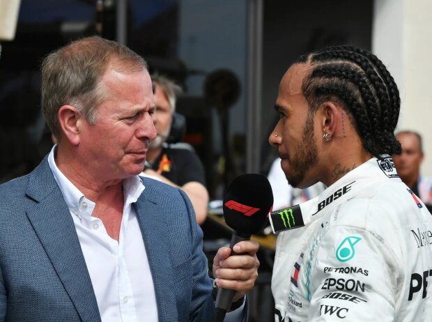 Titel-Bild zur News: Lewis Hamilton im Gespräch mit Experte Martin Brundle